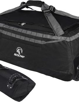 REDCAMP 85L/120L/140L Foldable Duffle Bag with Wheels, Large Travel Duffel Bag