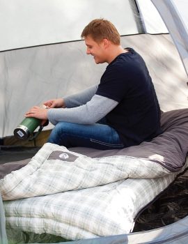 Heritage Big & Tall Cold-Weather Sleeping Bag, 10°F Camping Sleeping Bag for Adults, Comfortable & Warm Flannel Sleeping Bag for Camping and Outdoor Use, Fits Adults up to 6ft 7in Tall
