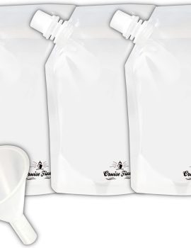 Collapsible Reusable Foldable Eco-Friendly 8 Oz Water Bottle – BPA Free – (3 pack)