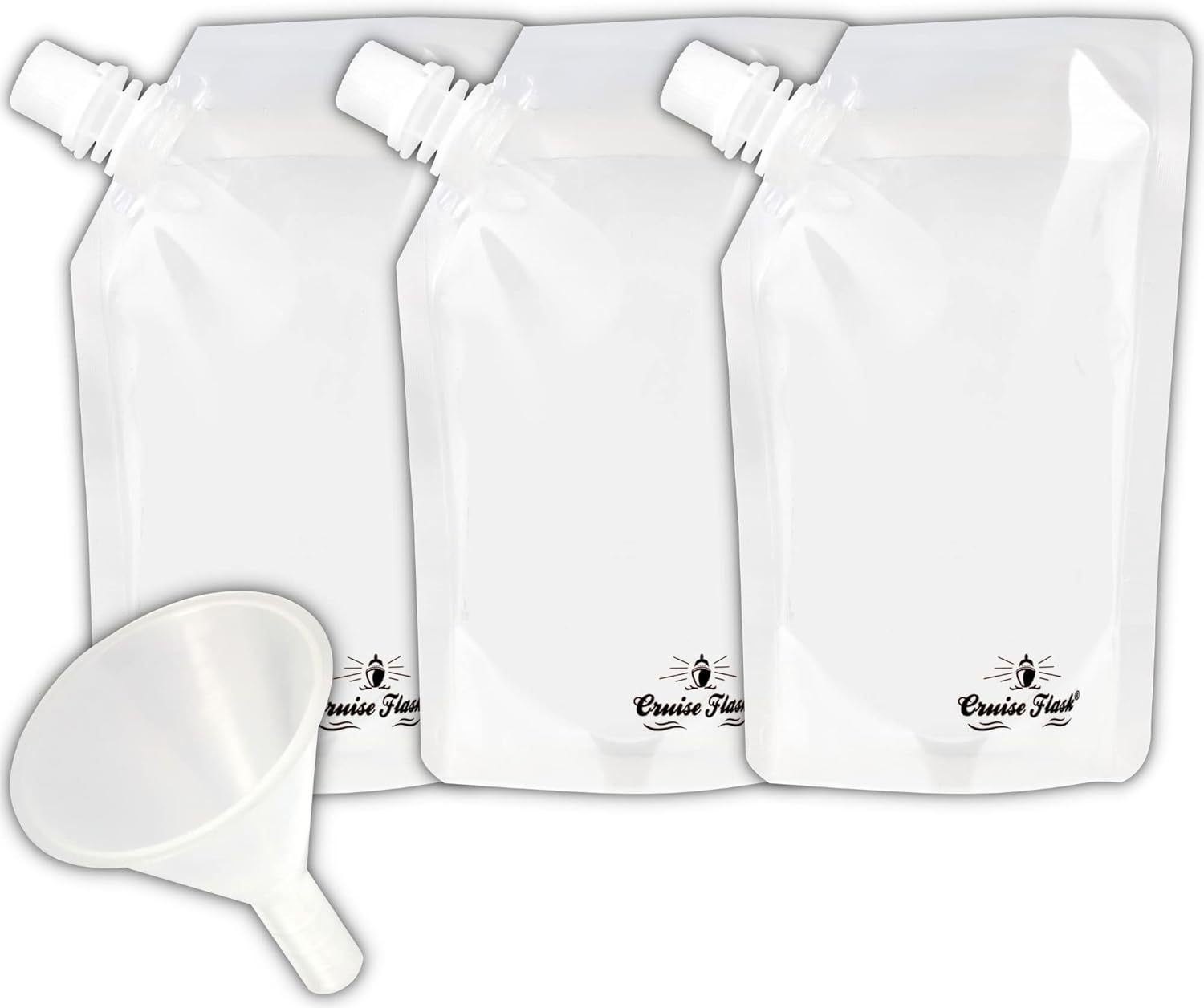 Collapsible Reusable Foldable Eco-Friendly 8 Oz Water Bottle – BPA Free - (3 pack)