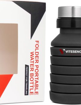 collapsible Water Bottle | Safe and Eco-friendly Materials | Suitable for cold and warm water | Flexible Design perfect for camping and travel | 100% Food grade silicone